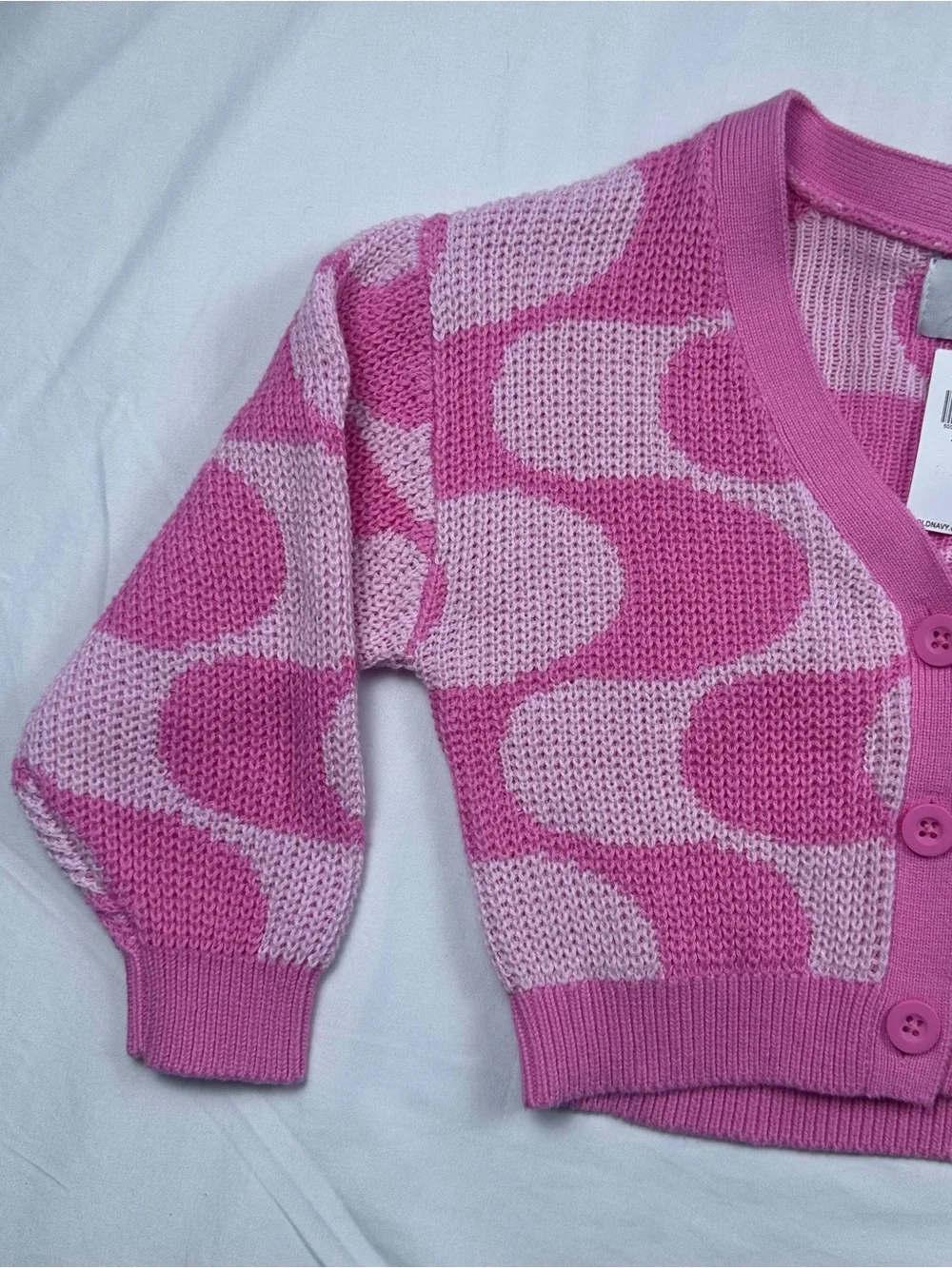 NWT Old Navy Pink Geometric Print Button-Front Cardigan Sweater Girls XS (5)